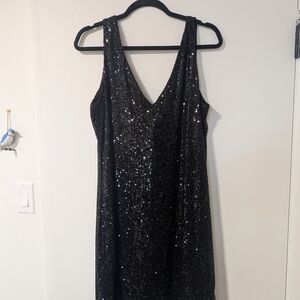 H&M Black Sequin Dress